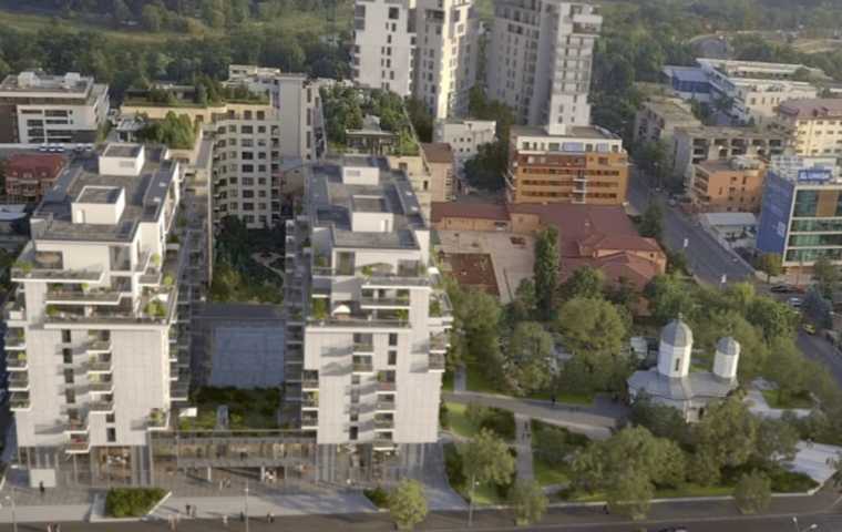 One Herăstrău Plaza’s Park, an Urban Green Corner