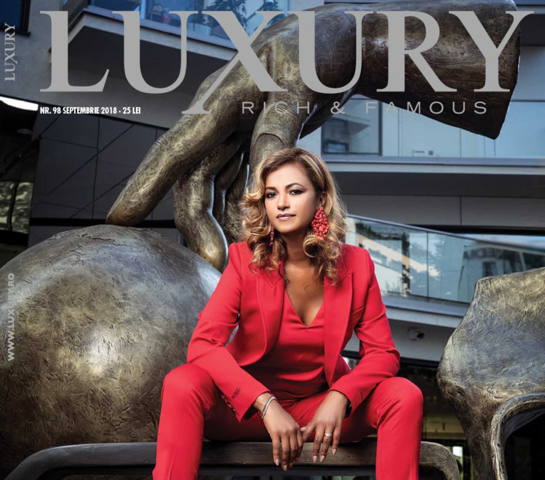 Beatrice Dumitrașcu, on the cover of Luxury Magazine