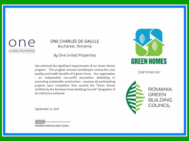 ”Green Homes” certification