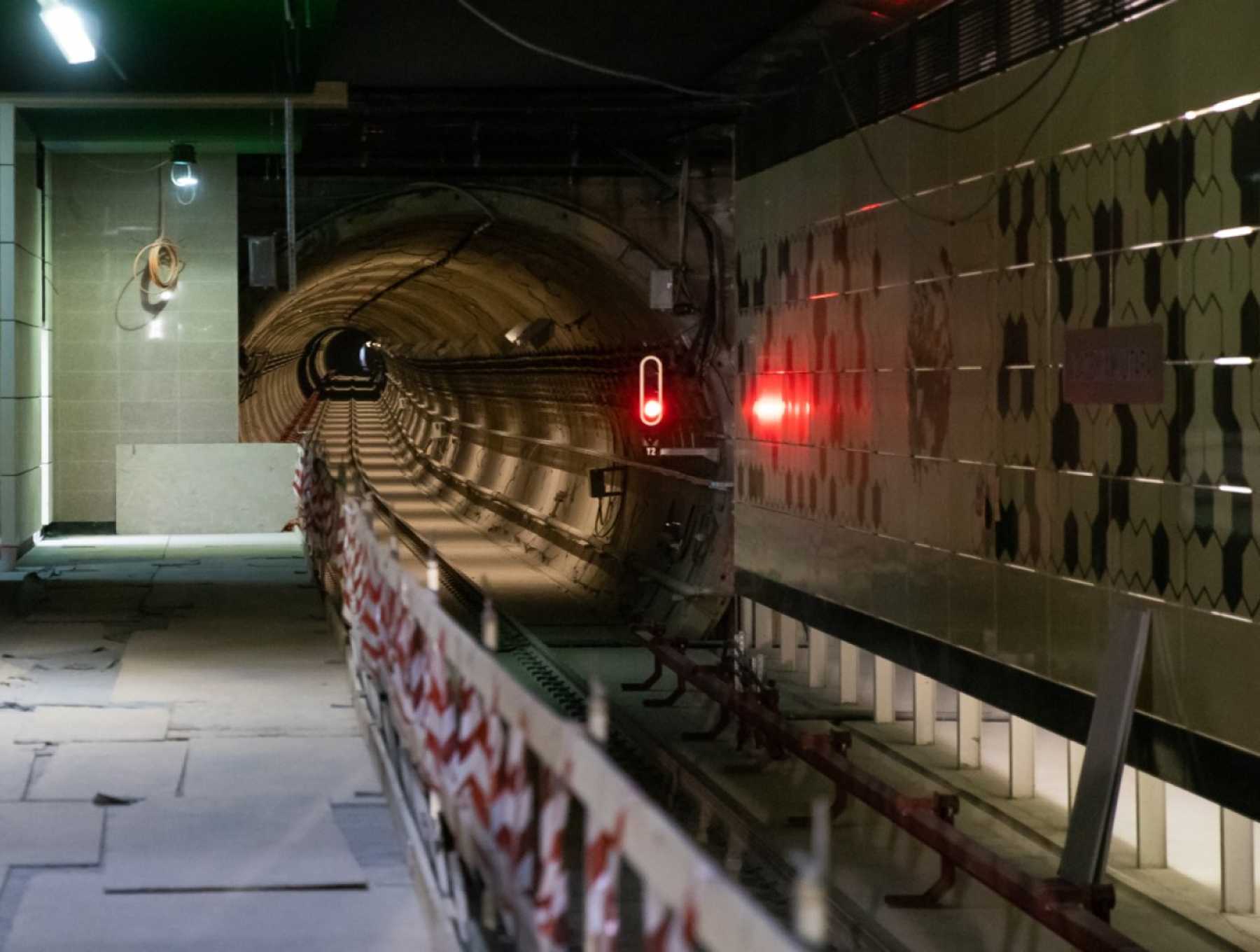 Infrastructure progress at Academia Militara metro station