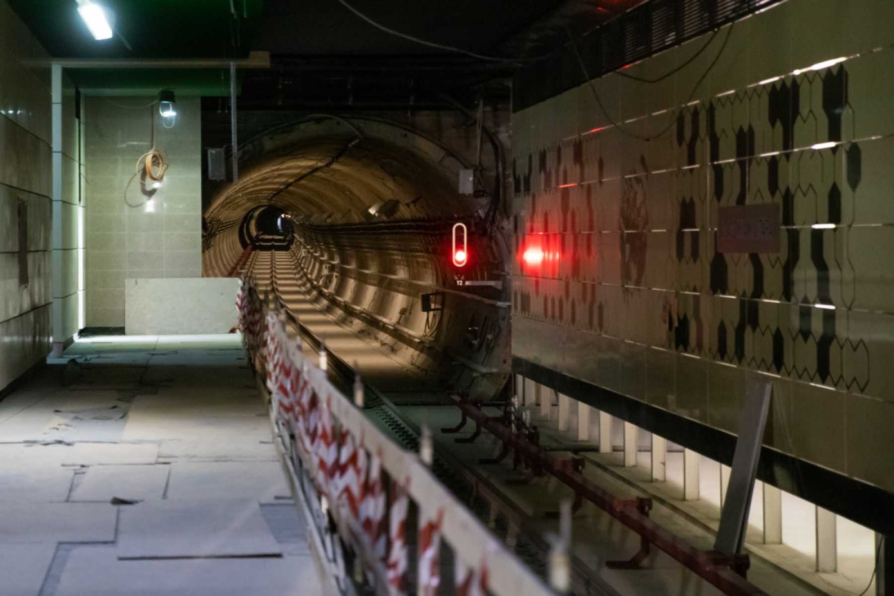 Infrastructure progress at Academia Militara metro station