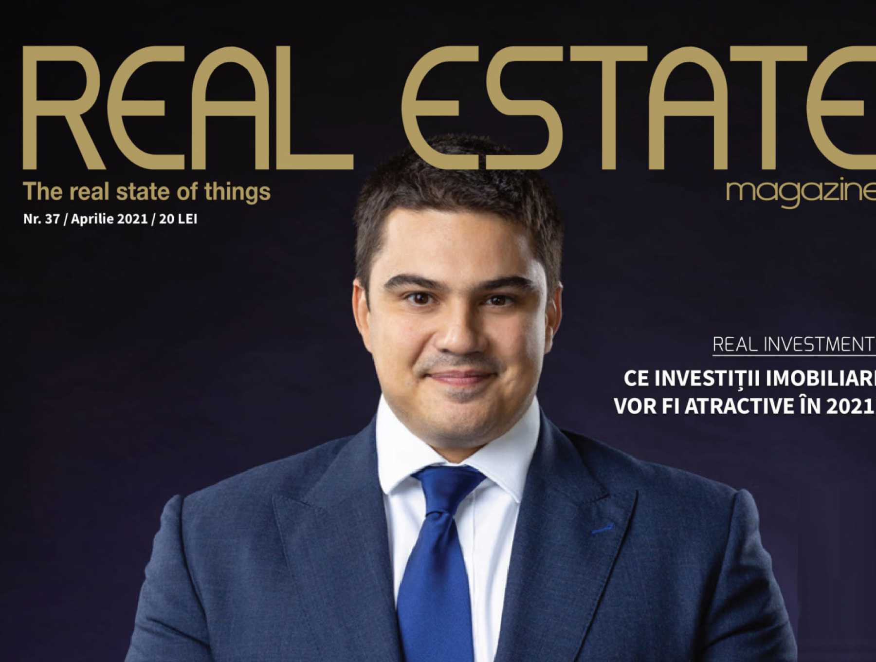 Mihai Păduroiu on the cover of Real Estate Magazine
