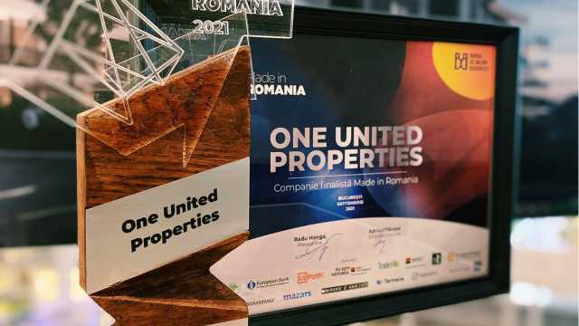 One United Properties a fost premiata in cadrul galei Made in Romania a Bursei de Valori Bucuresti.