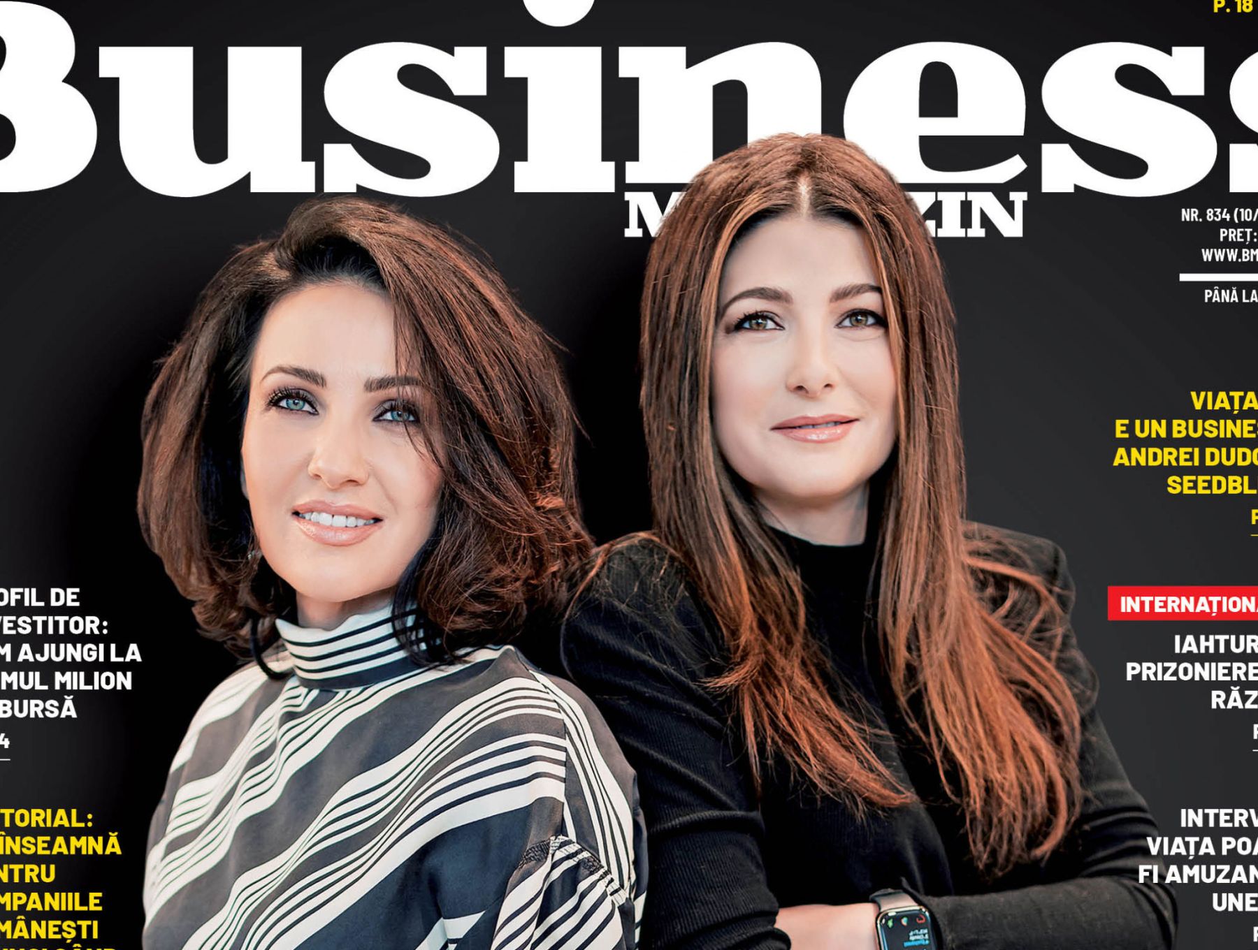 Cristina Căpitanu and Elena Oancea, cofounders of Lemon Interior Design, cover story for Business Magazin
