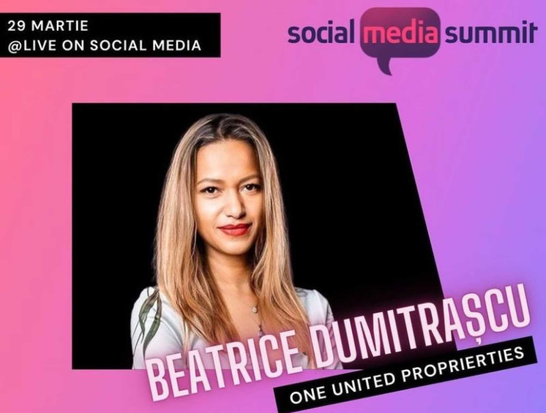Beatrice Dumitrașcu, CEO Residential Division One United Properties, speaker în cadrul Social Media Summit 2022