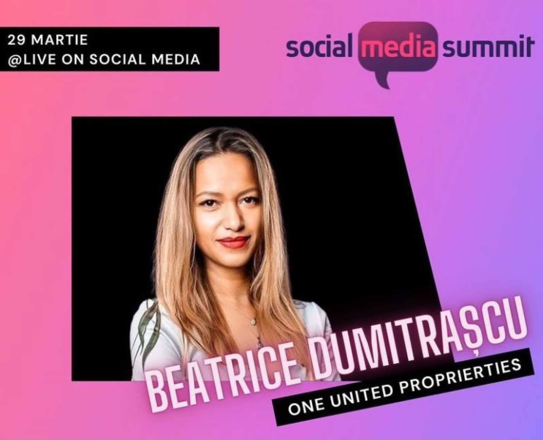 Beatrice Dumitrașcu, CEO Residential Division One United Properties, speaker în cadrul Social Media Summit 2022