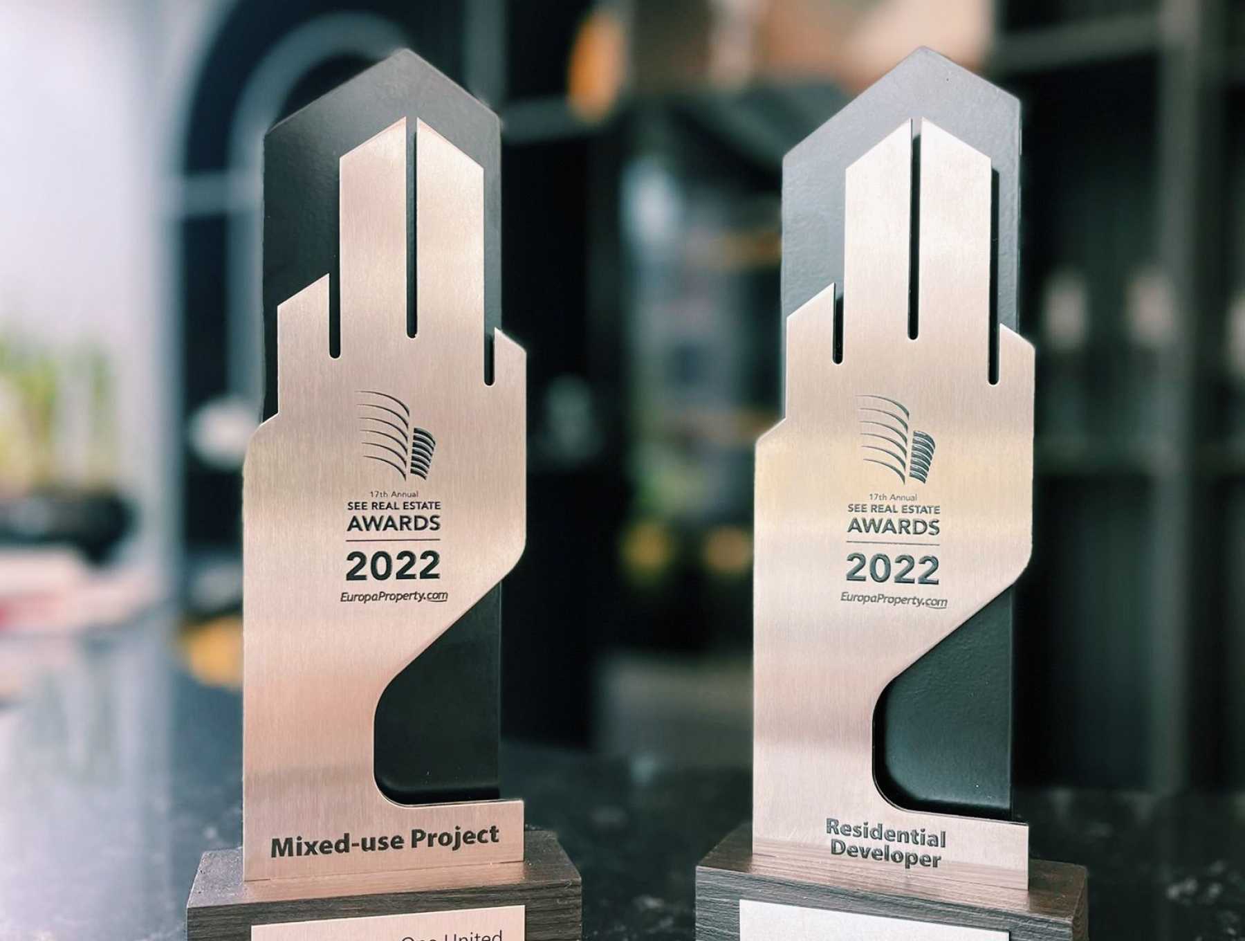 One United Properties, premiat la SEE Real Estate Awards pentru "Dezvoltatorul rezidențial al anului" și "Cea mai bună dezvoltare multifuncțională"