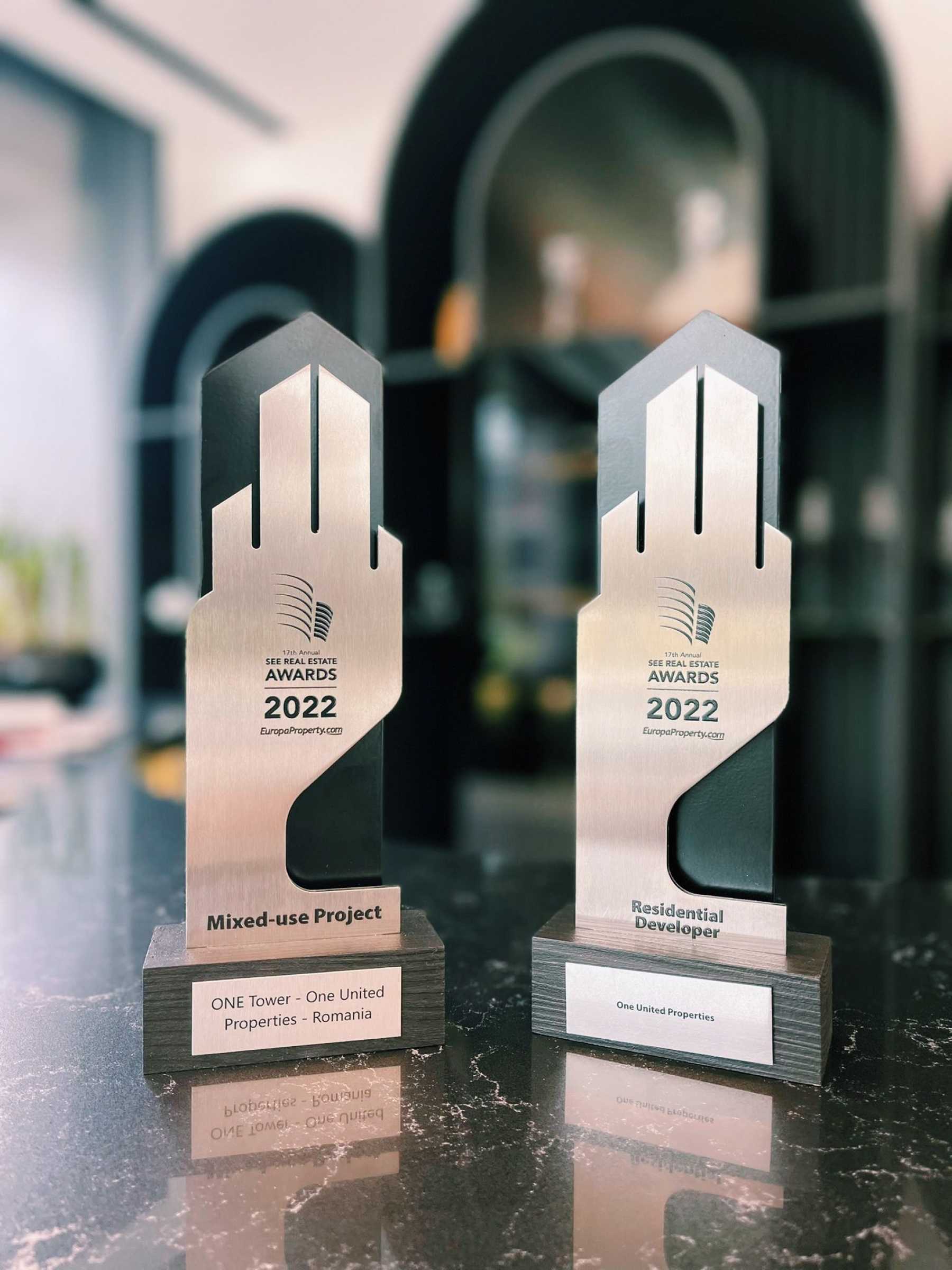 One United Properties, premiat la SEE Real Estate Awards pentru "Dezvoltatorul rezidențial al anului" și "Cea mai bună dezvoltare multifuncțională"