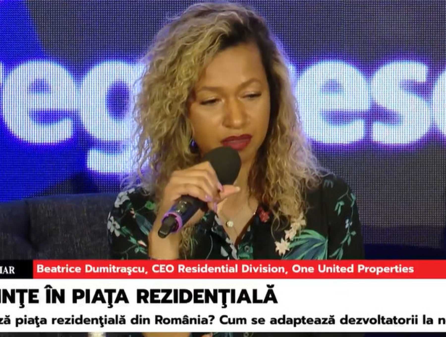 Beatrice Dumitrașcu, CEO Residential Division One United Properties, speaker în cadrul conferinței ZF „Tendințe în piața rezidențială”