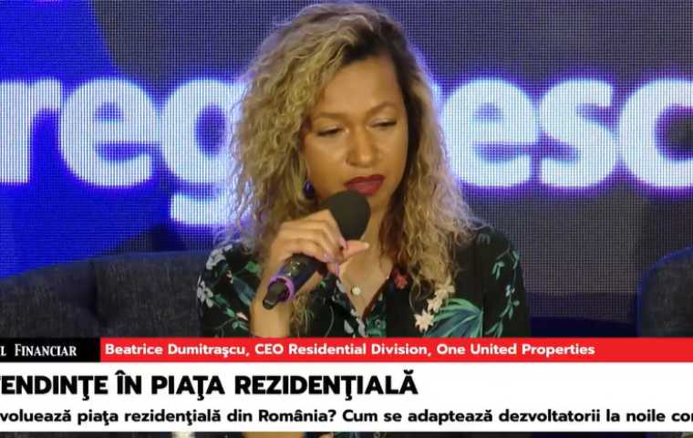 Beatrice Dumitrașcu, CEO Residential Division One United Properties, speaker at the ZF conference "Trends in the residential market"