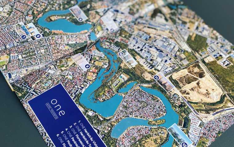 Map of the most important One United Properties developments, exclusively in the Romania Business Atlas, a project by ZF