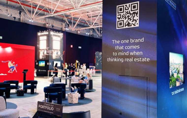 A unique presentation stand for One United Properties Brand Minds 2022