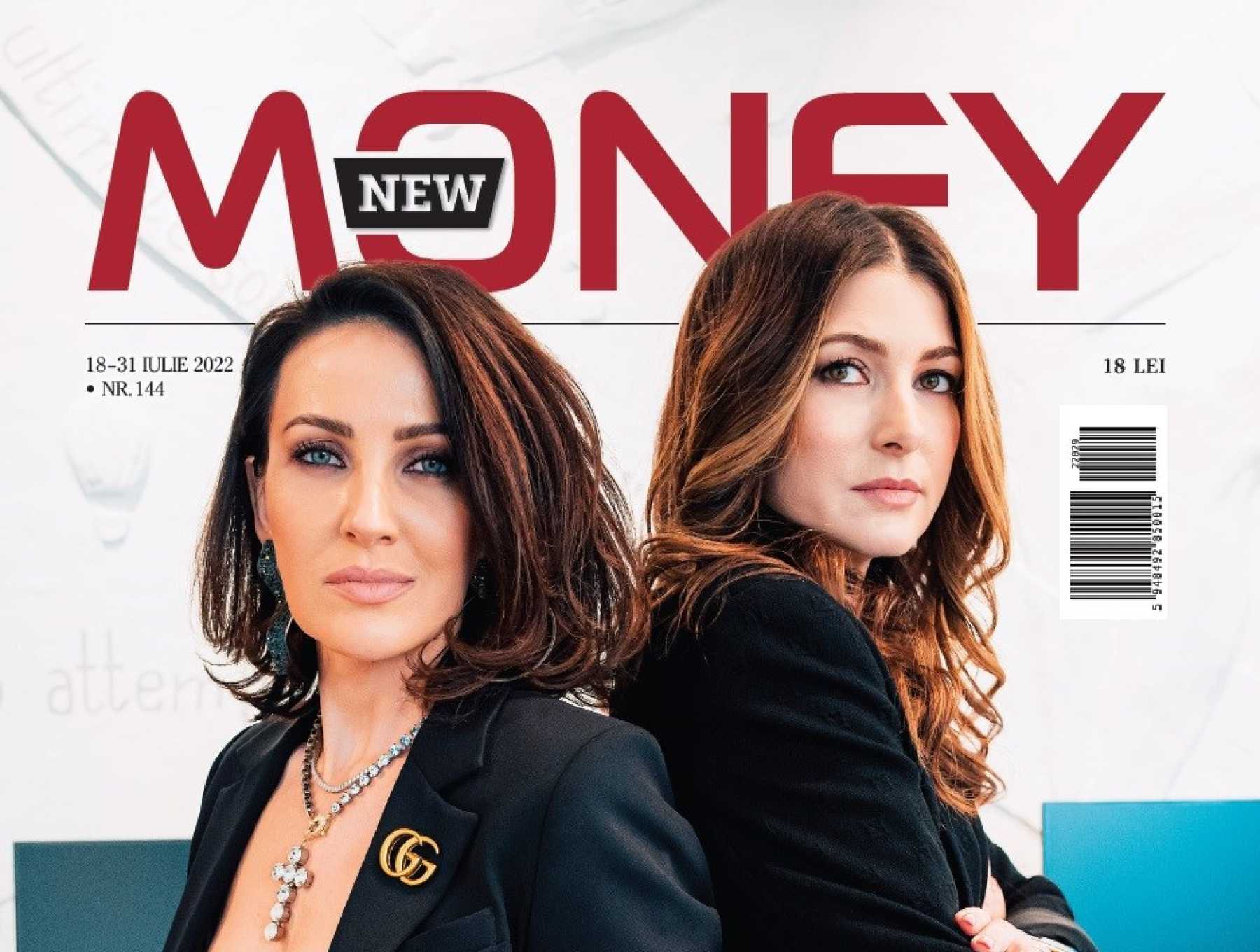 Cristina Căpitanu and Elena Oancea from Lemon Interior Design, on the cover of New Money magazine