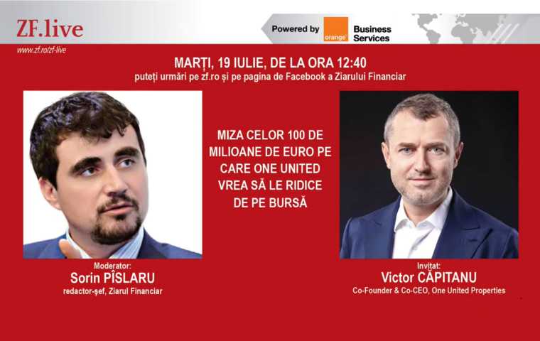 Victor Căpitanu, cofounder and co-CEO of One United, live interview for ZF Live