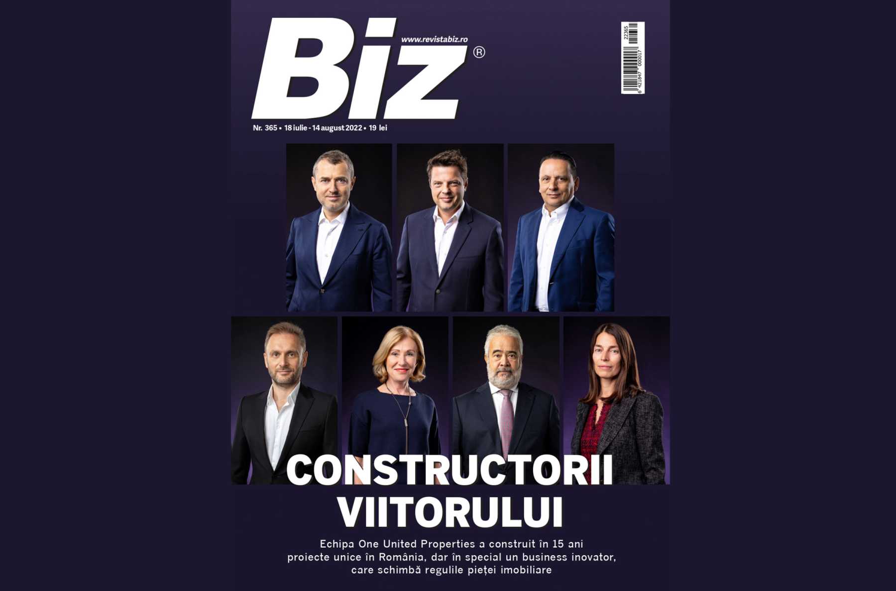 Board-ul One United Properties, pe coperta revistei Biz