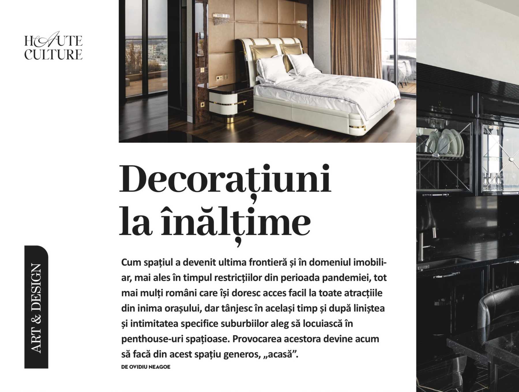 Lemon Interior – design la înălțime în numărul de debut al revistei Haute Culture