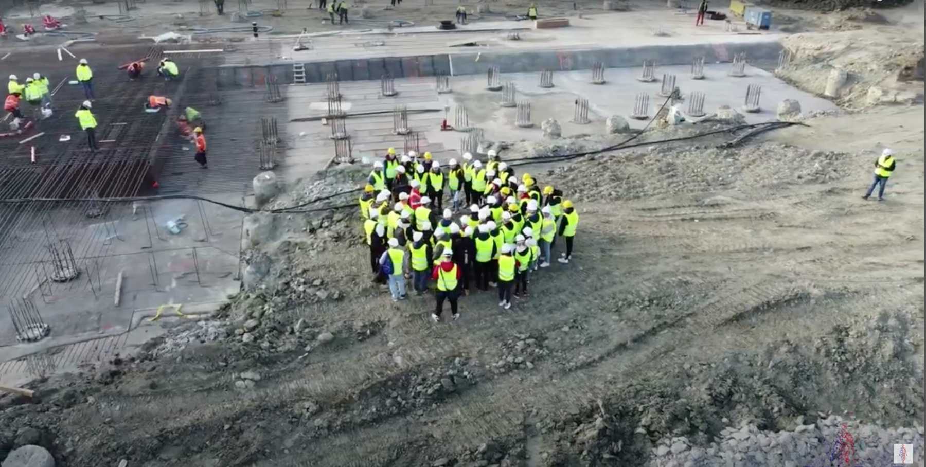 Students from the Technical University of Construction, visiting the One Lake Club construction site