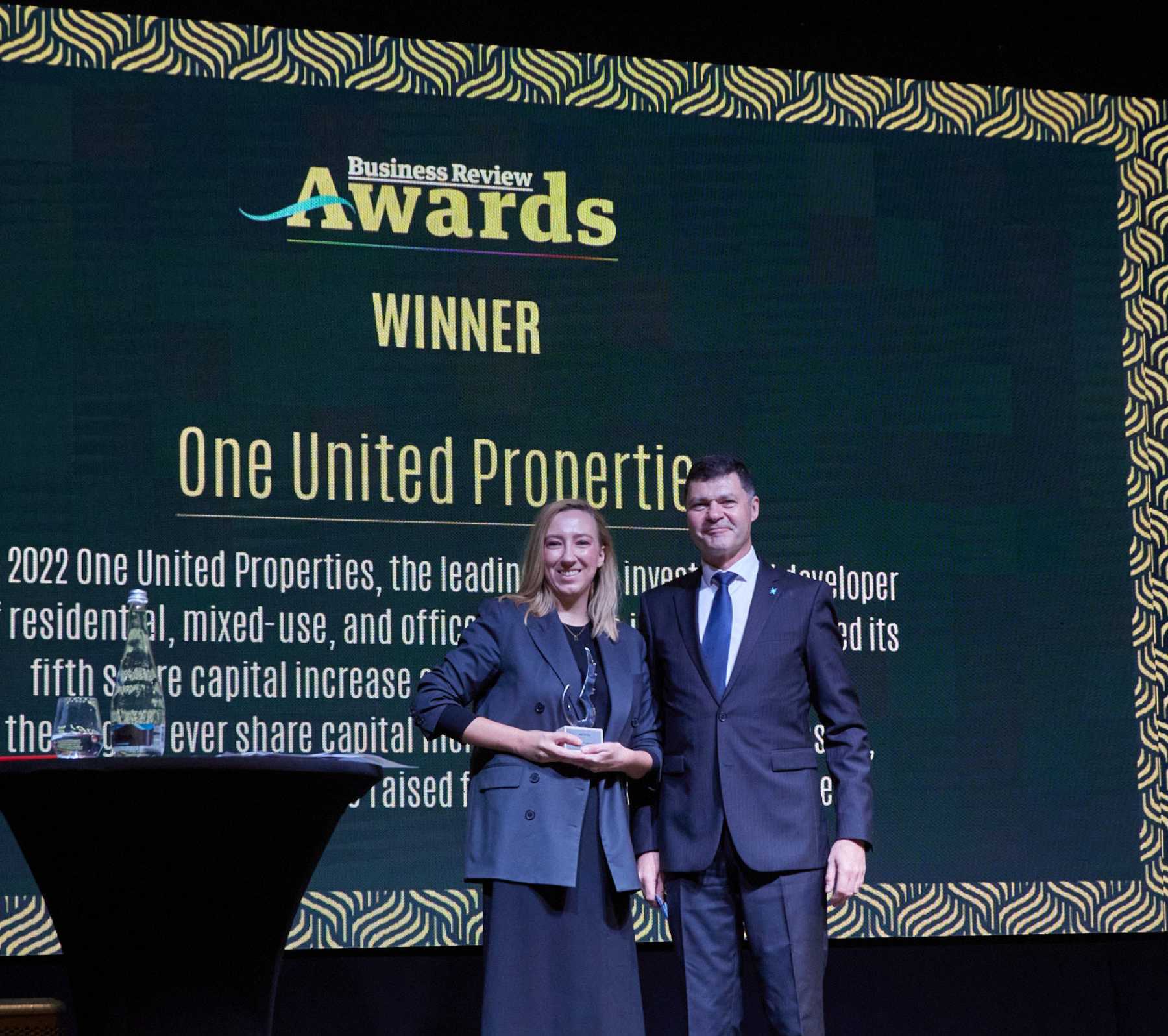 One United Properties, Compania Publică a Anului la Gala Premiilor Business Review