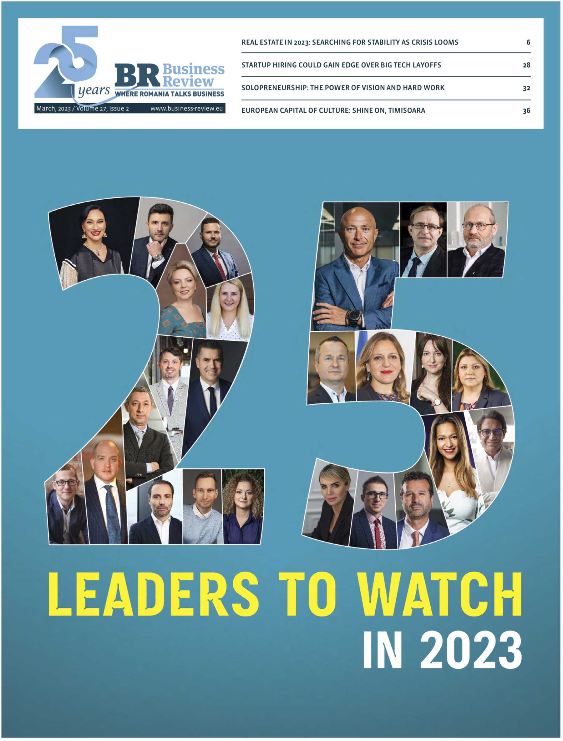 Beatrice Dumitrașcu on the cover of Business Review Leaders To Watch in 2023