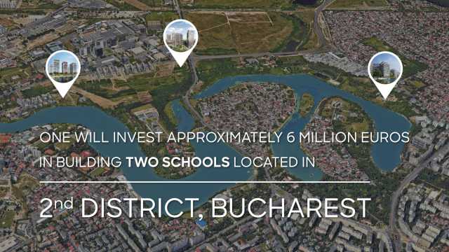One United Properties investește aproximativ 6 milioane de euro în construirea a două școli în sectorul 2 din București
