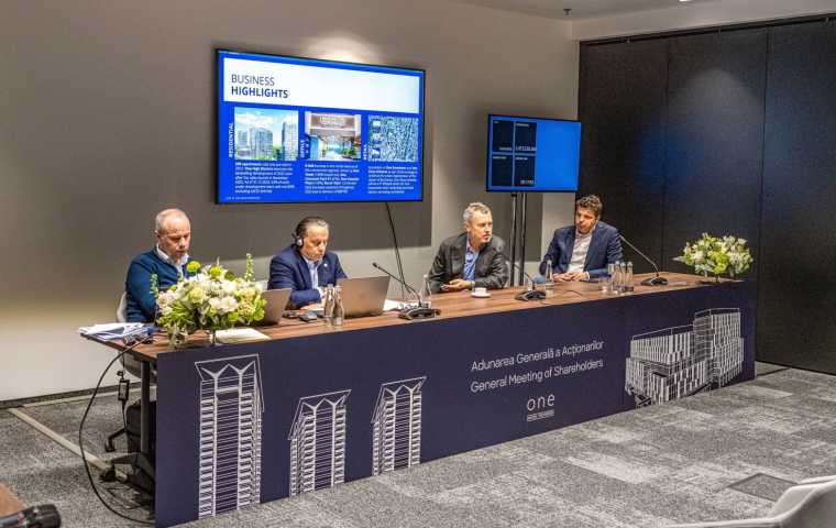 Acționarii One United Properties aprobă plata unor dividende de 73,1 milioane de lei pentru anul financiar 2022