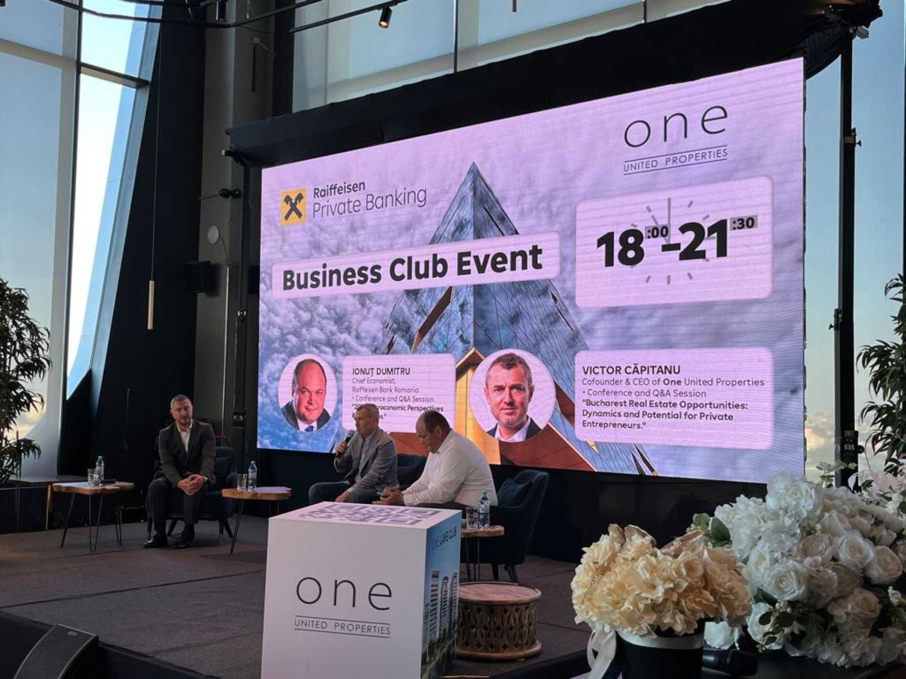 ONE Tower - the meeting place for top business professionals at the first Business Club Evening Organized by Raiffeisen Bank