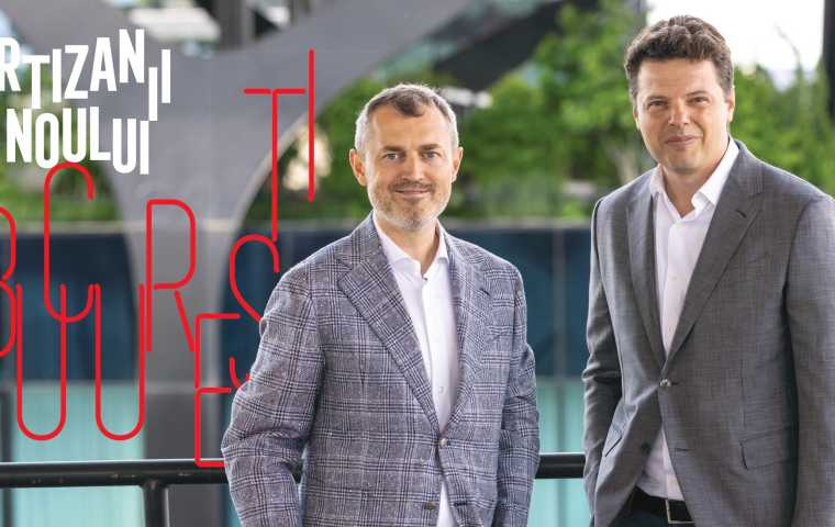 Victor Căpitanu și Andrei Diaconescu, "the craftsmen of the new Bucharest", on the cover of Forbes Romania