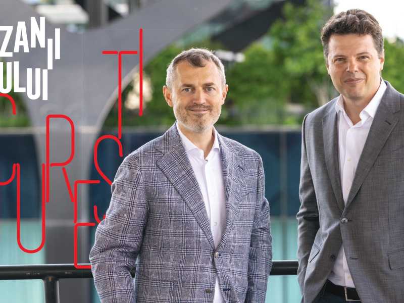 Victor Căpitanu și Andrei Diaconescu, "the craftsmen of the new Bucharest", on the cover of Forbes Romania