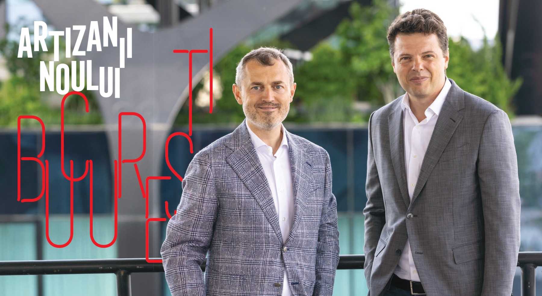 Victor Căpitanu și Andrei Diaconescu, "the craftsmen of the new Bucharest", on the cover of Forbes Romania