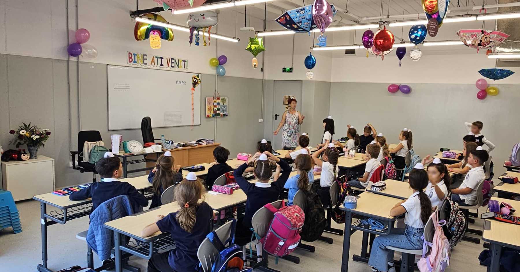 The first day of school for I.G. Duca students at One Cotroceni Park