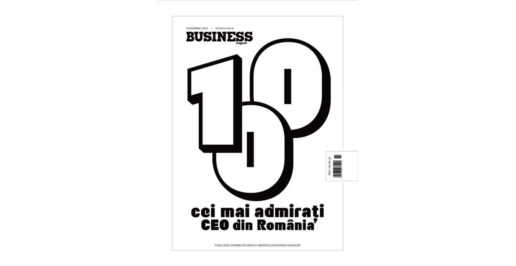 Victor Căpitanu, co-founder and co-CEO of One United Properties, attains a place on Business Magazin 100 most admired CEOs list