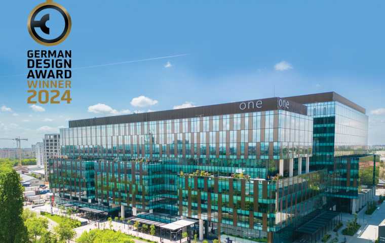 Excelență în arhitectură: One Cotroceni Park premiat la German Design Awards 2024