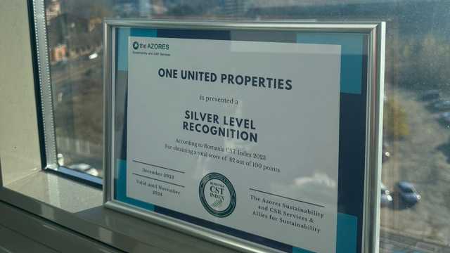 One United Properties, pe lista companiilor din România cu cel mai înalt scor al sustenabilității