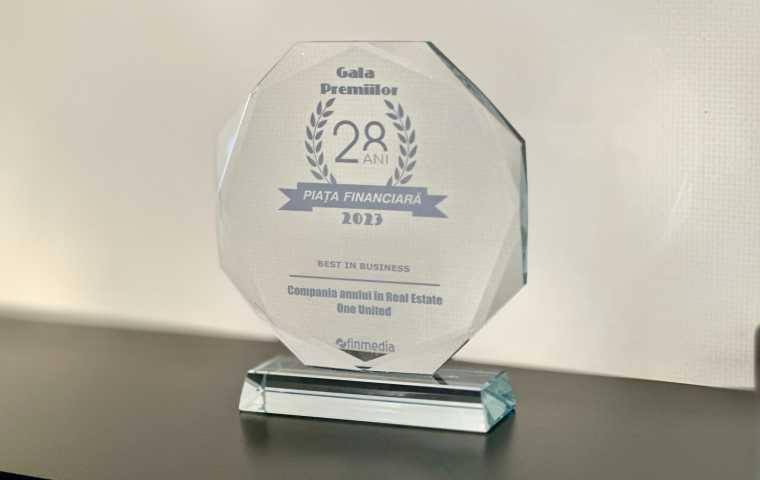 One United Properties, Compania anului în Real Estate la Gala Premiilor Piața Financiară