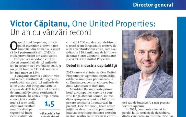 Victor Căpitanu recunoscut ca unul dintre cei mai buni 100 de manageri din România de către revista Capital.