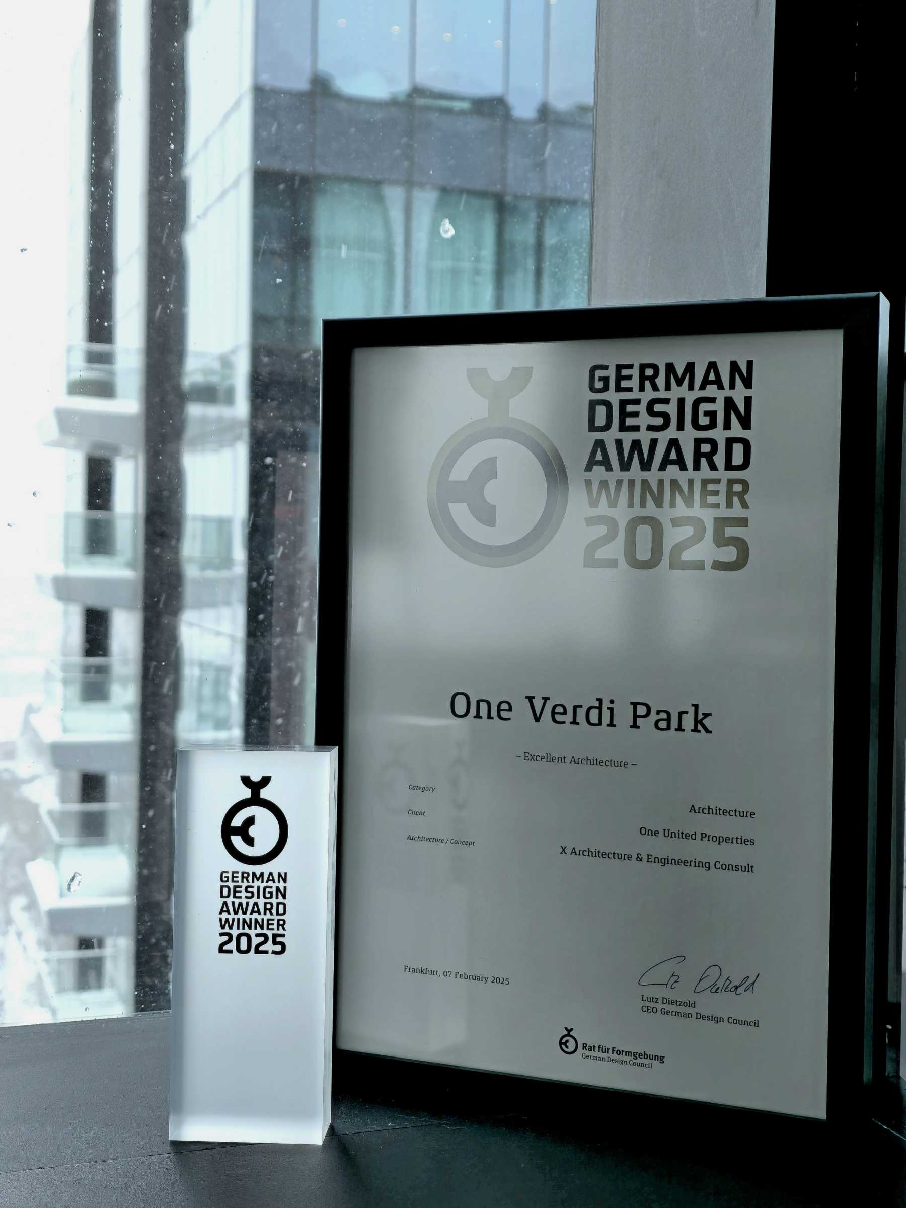 Winner of German Design Award 2025 – One Verdi Park