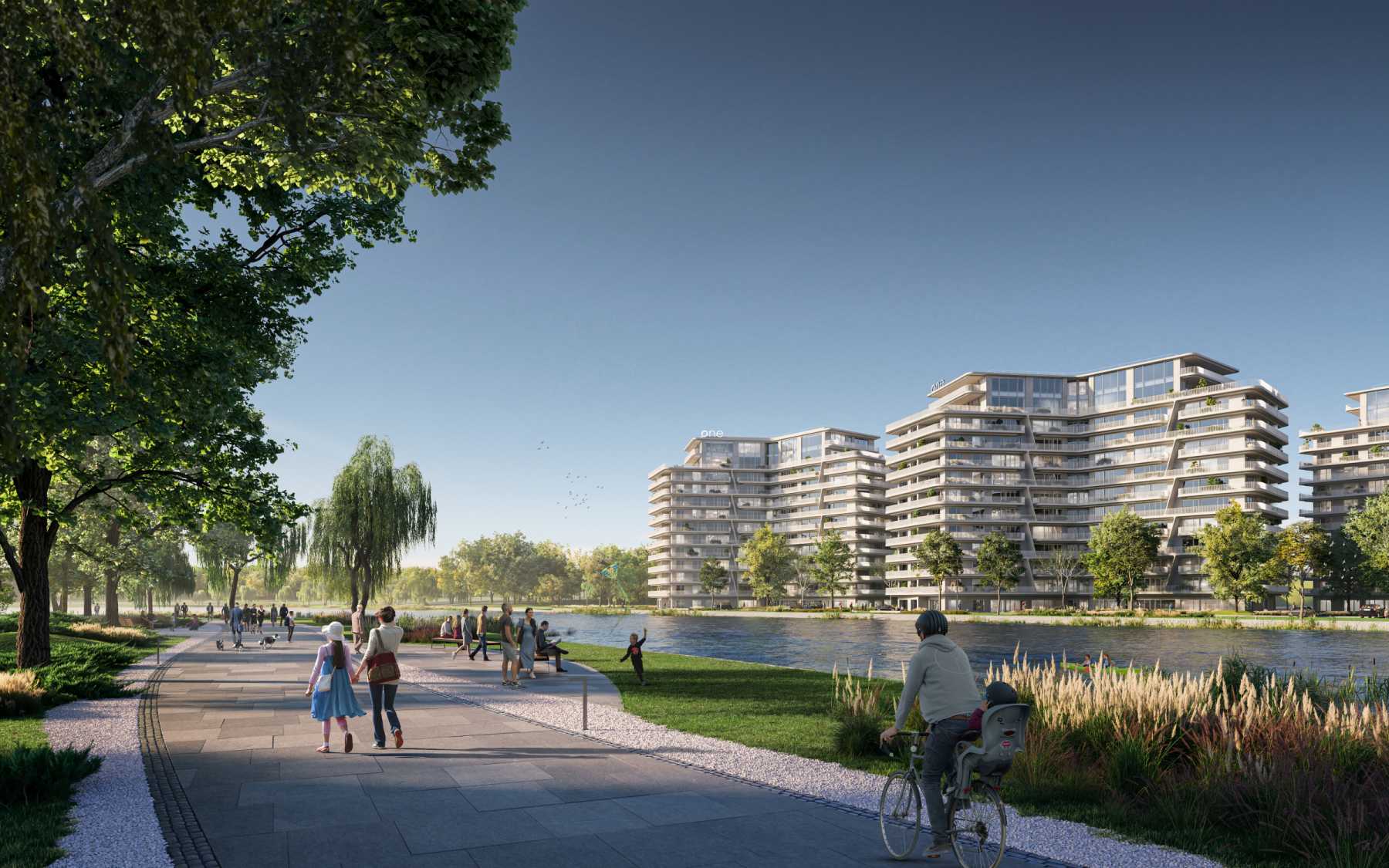 One Lake District: Un proiect imobiliar impresionant pe malul unui lac, într-o fostă zonă industrială