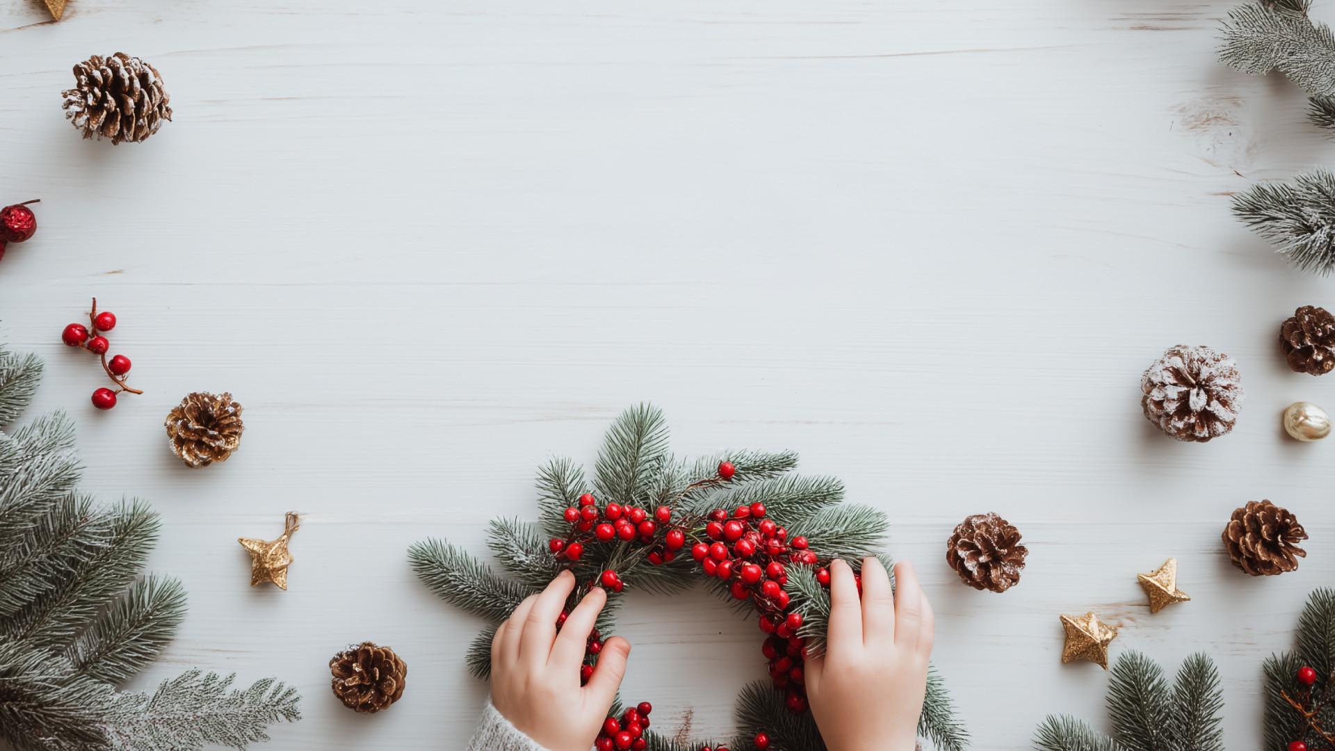 Christmas wreath workshop at One Floreasca City