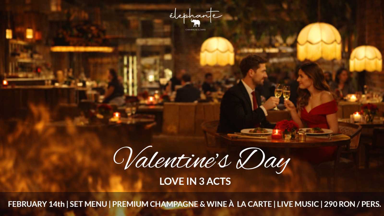 Élephante Champagne & Tapas — Valentine’s Day @ One Floreasca City