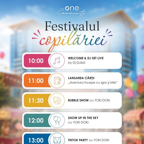 🌈 O zi întreagă dedicată copilăriei, jocului și momentelor petrecute împreună. Pe 6 iunie ne revedem la One...